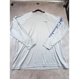 Columbia PFG Sun Protection Shirt Men's 3XLT Gray Omni-Shade Long Sleeve